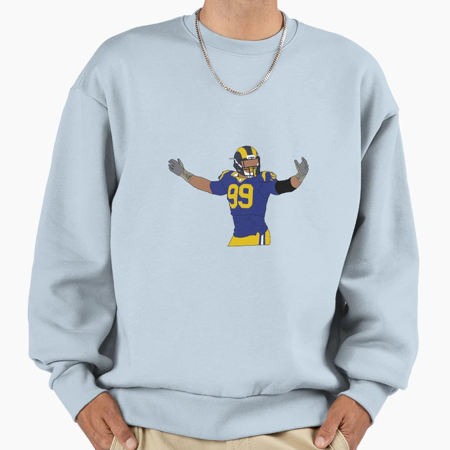 Los Angeles Rams Aaron Donald Sweatshirt - Fun Novelty Design for Adults - T-Shirt, Sweatshirt, Hoodie