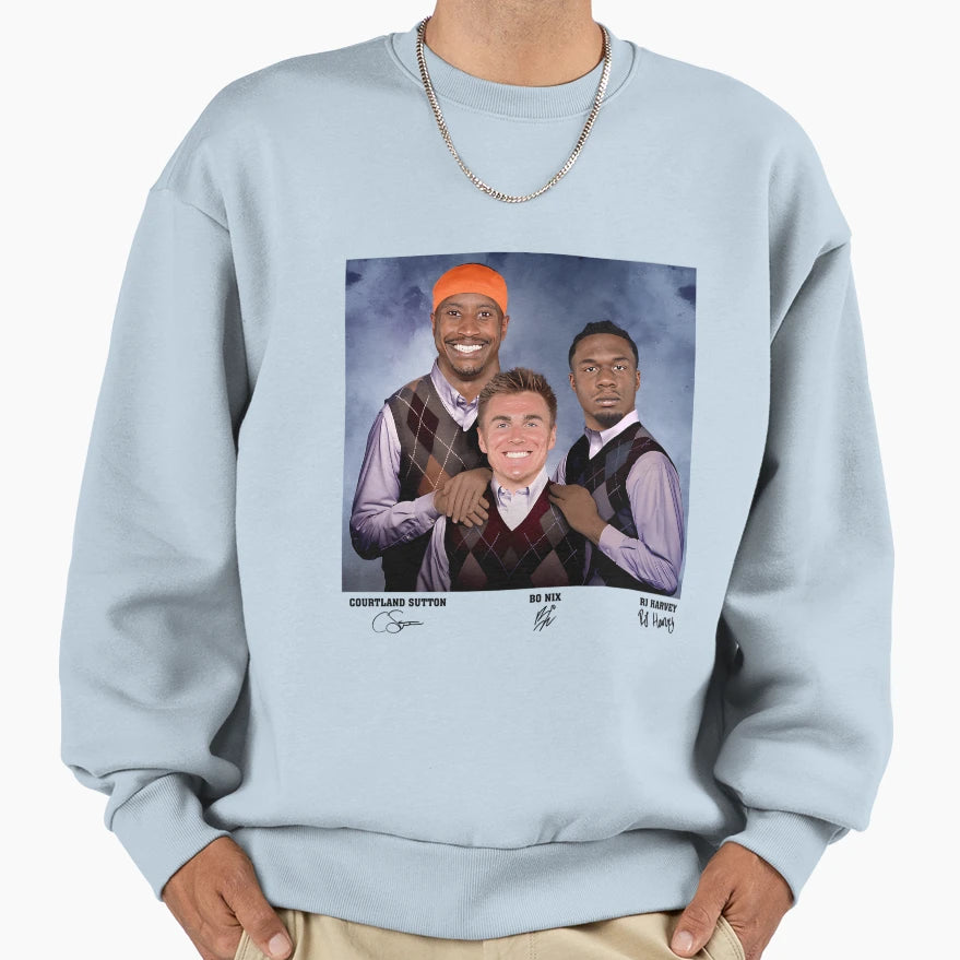 Bo Nix Rj Harvey Courtland Sutton Sweatshirt - Graphic Print for Adults - T-Shirt, Sweatshirt, Hoodie