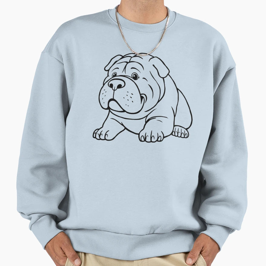 Happy Chinese Shar Pei Its Unique Sweatshirt - Trendy Graphic for Adults - T-Shirt, Sweatshirt, Hoodie