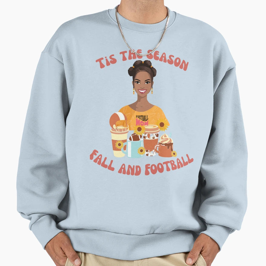 Football Mom Coffee And Sweatshirt - Casual Everyday Wear Men Women - T-Shirt, Sweatshirt, Hoodie