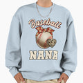 Baseball Nana Leopard Baseball Player Sweatshirt - Unique Graphic Unisex - T-Shirt, Sweatshirt, Hoodie