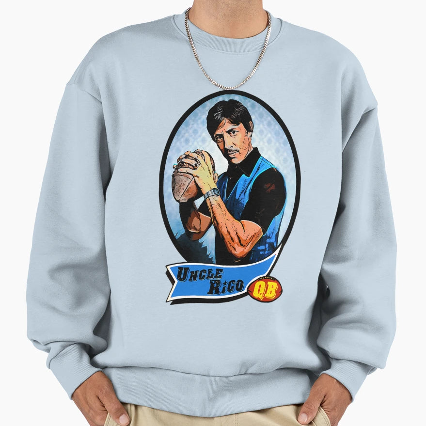 Uncle Rico Qb Football Card Sweatshirt - Unique Graphic for Adults - T-Shirt, Sweatshirt, Hoodie