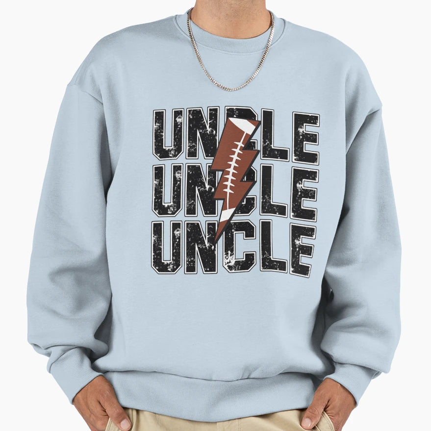 Uncle Football And Lightning Sweatshirt - Casual Everyday Wear for Adults - T-Shirt, Sweatshirt, Hoodie
