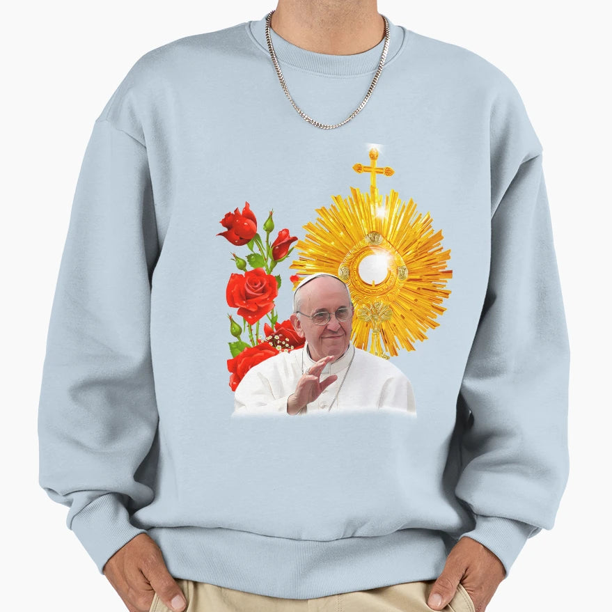 Pope Francis Sweatshirt - Unique Graphic Unisex - T-Shirt, Sweatshirt, Hoodie