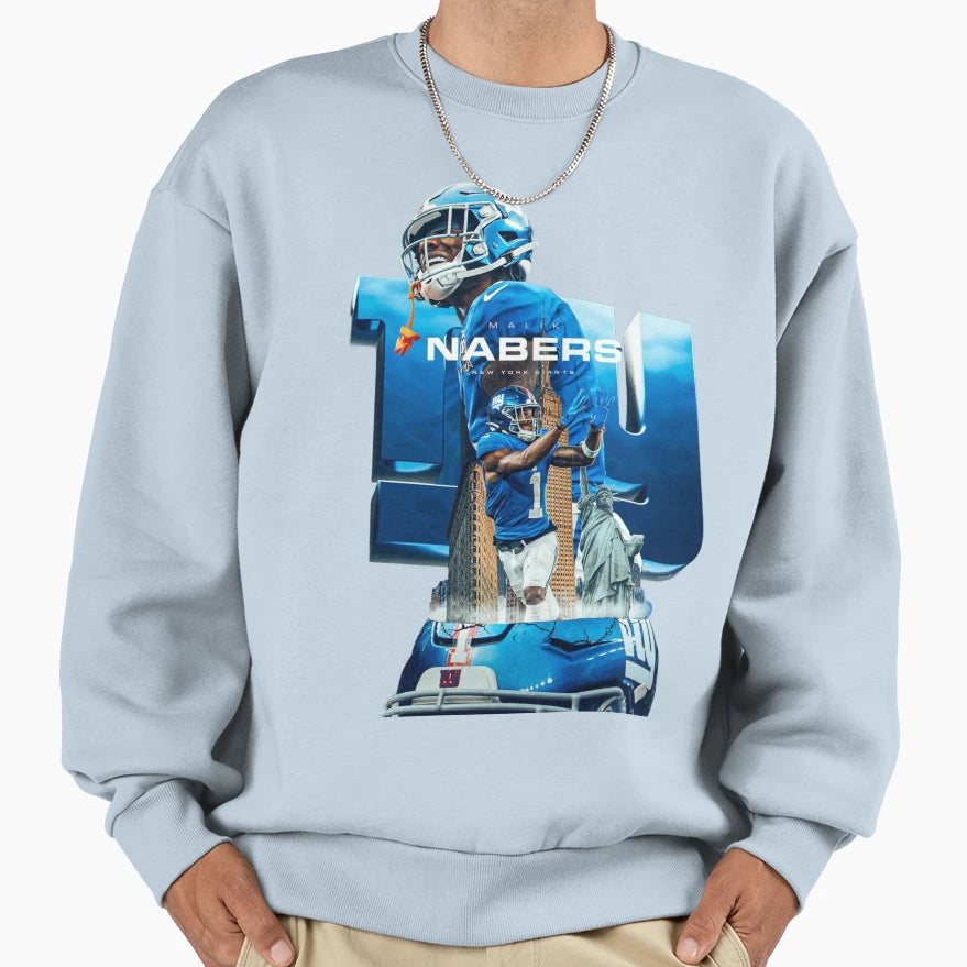 Malik Nabers Sweatshirt - Minimalist Print Unisex - T-Shirt, Sweatshirt, Hoodie