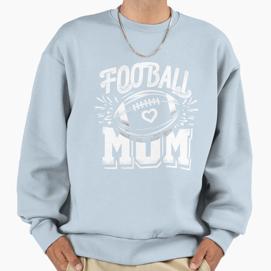 Funny Womens Game Day Football Mom Sweatshirt - Graphic Print Men Women - T-Shirt, Sweatshirt, Hoodie