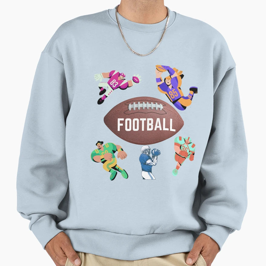 Football Game Players Night Sports Sweatshirt - Streetwear Style Men Women - T-Shirt, Sweatshirt, Hoodie