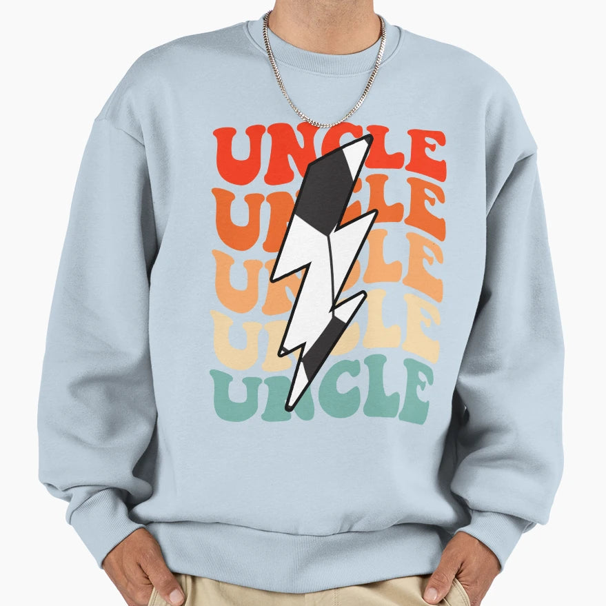 Soccer Uncle Groovy Lightning Bolt Sweatshirt - Minimalist Print Unisex - T-Shirt, Sweatshirt, Hoodie