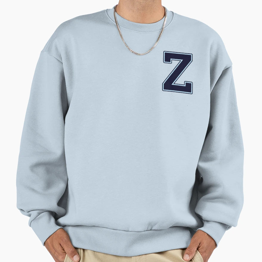 Navy Blue Letter Y Initial Monogram Sweatshirt - Custom Art Print Men Women - T-Shirt, Sweatshirt, Hoodie