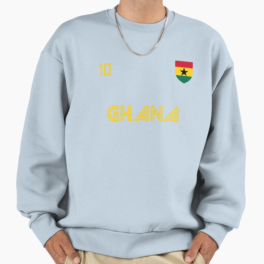 Ghana Soccer Team Ghanaian Flag Sweatshirt - Streetwear Style Men Women - T-Shirt, Sweatshirt, Hoodie