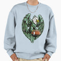 Fierce Green Eagle Football Mascot Sweatshirt - Aesthetic Graphic Men Women - T-Shirt, Sweatshirt, Hoodie