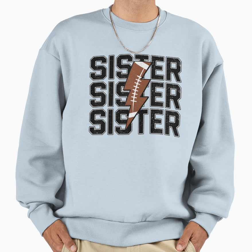 Grunge Lightning Bolt Sister Sweatshirt - Aesthetic Graphic Unisex - T-Shirt, Sweatshirt, Hoodie