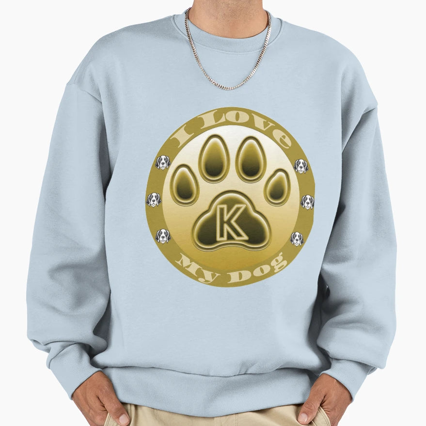 Love Dog K Sweatshirt - Graphic Print Unisex - T-Shirt, Sweatshirt, Hoodie