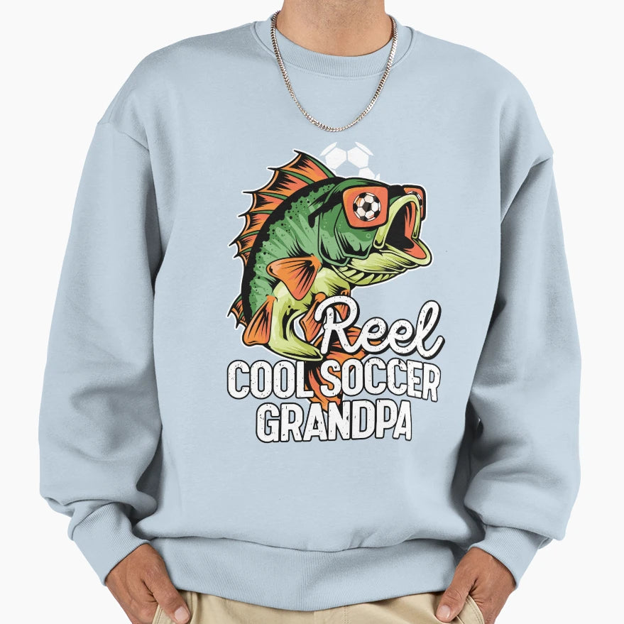 Funny Fishing Reel Grandpa Papa Sweatshirt - Custom Art Print Unisex - T-Shirt, Sweatshirt, Hoodie