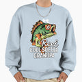 Funny Fishing Reel Grandpa Papa Sweatshirt - Custom Art Print Unisex - T-Shirt, Sweatshirt, Hoodie