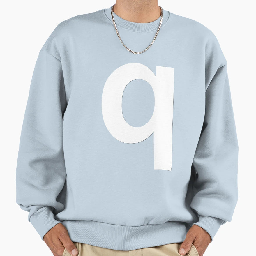 Q White Sweatshirt - Novelty Apparel Unisex - T-Shirt, Sweatshirt, Hoodie