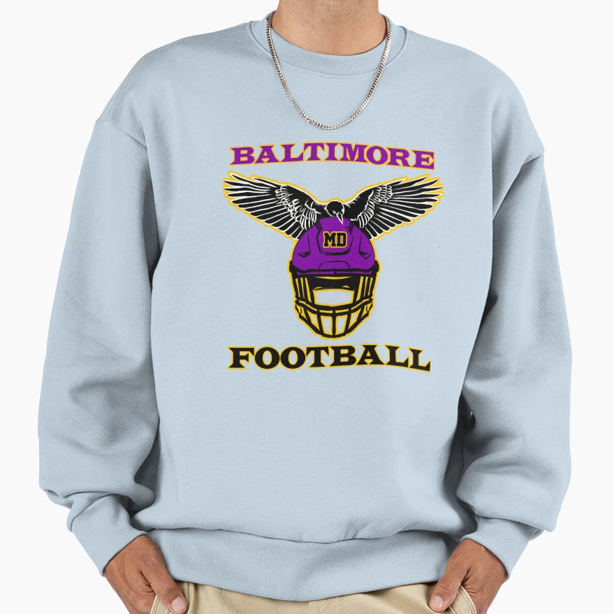 Baltimore Football Sweatshirt - Minimalist Print Unisex - T-Shirt, Sweatshirt, Hoodie