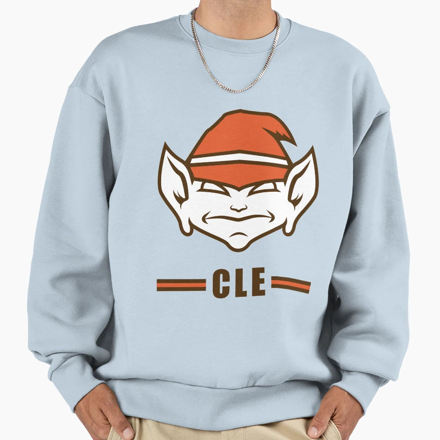 Cle Brownie Elf Sweatshirt - Graphic Print Unisex - T-Shirt, Sweatshirt, Hoodie
