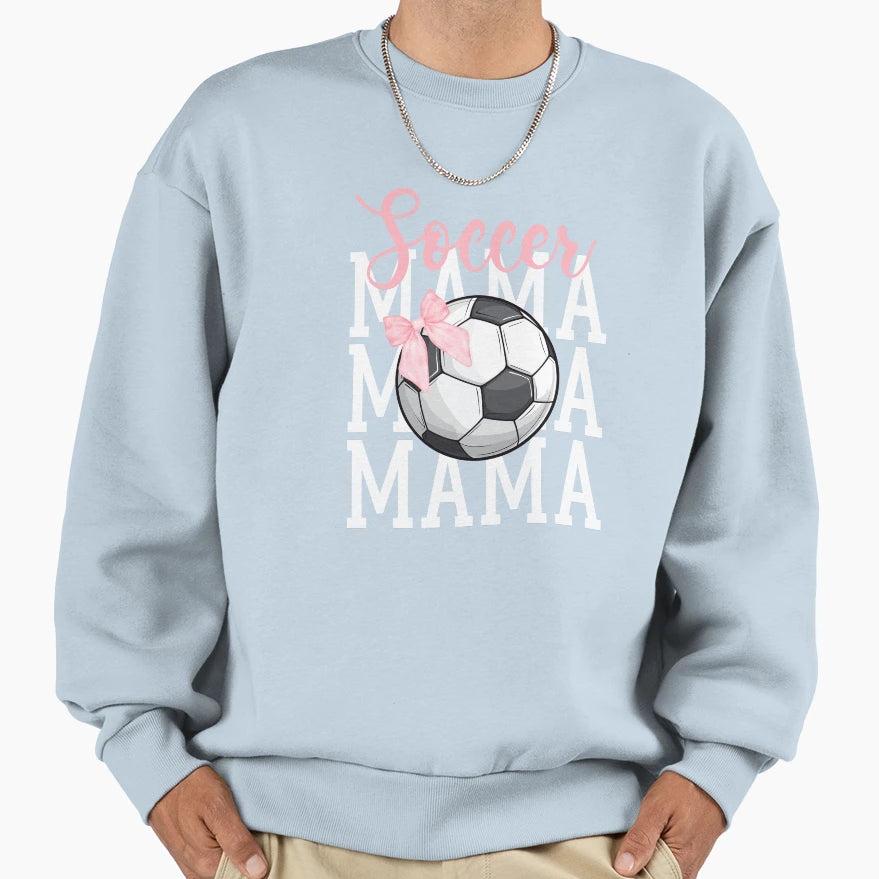 Soccer Mama Coquette Bow Soccer Ball Sweatshirt - Novelty Apparel Men Women - T-Shirt, Sweatshirt, Hoodie