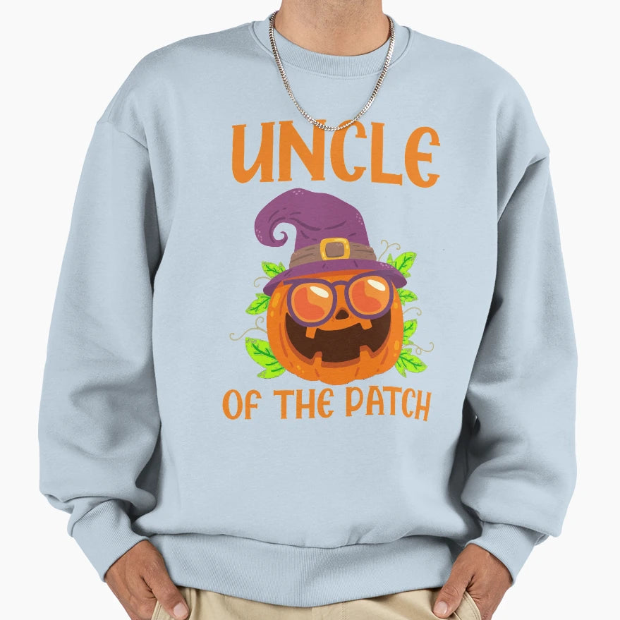 Pumpkin Uncle Patch Halloween Gift Sweatshirt - Streetwear Style Unisex - T-Shirt, Sweatshirt, Hoodie