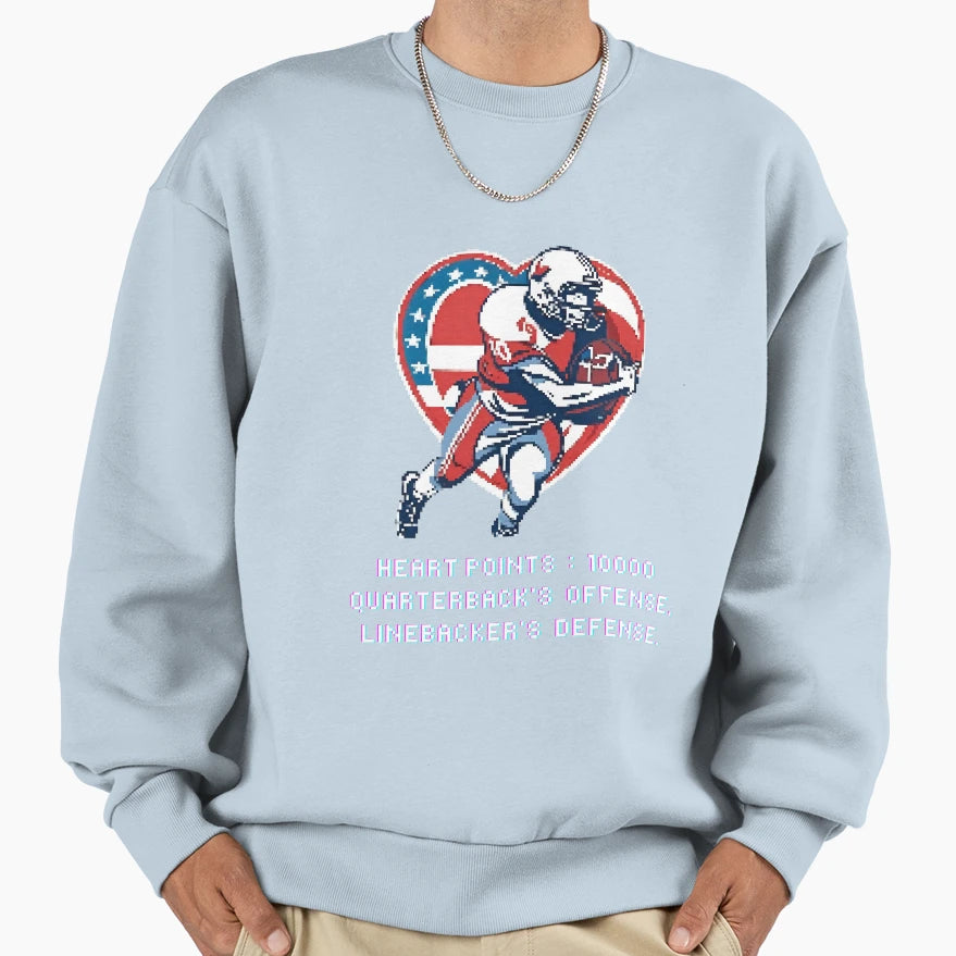 Valentines Day Football Video Sweatshirt - Casual Everyday Wear for Adults - T-Shirt, Sweatshirt, Hoodie
