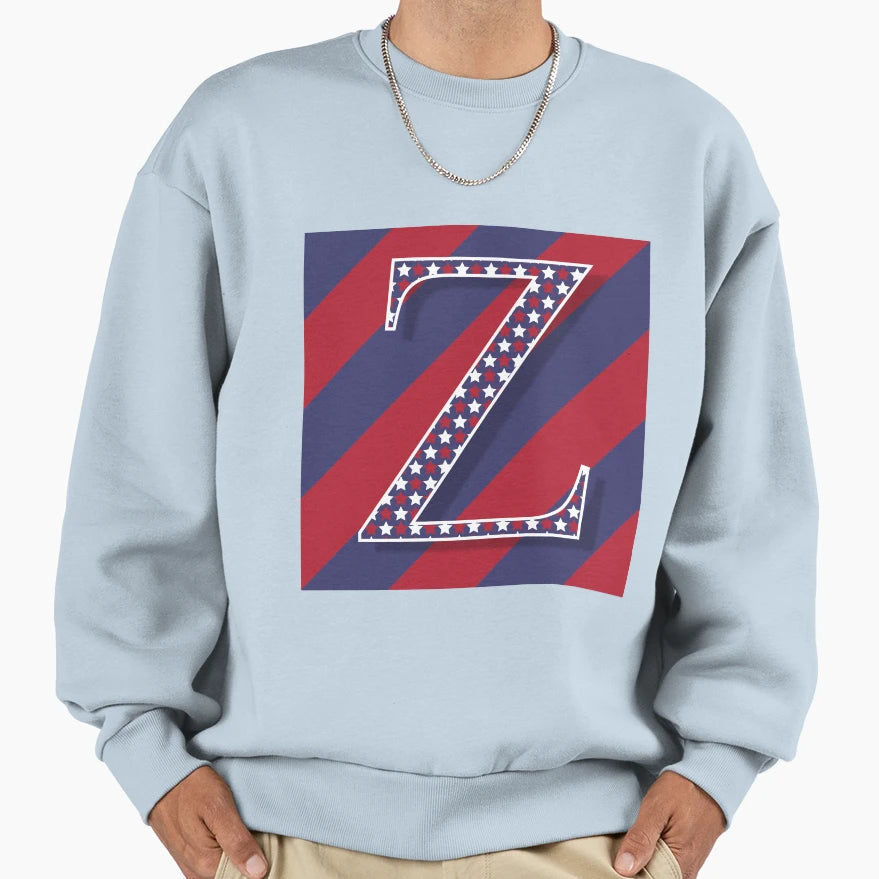 Letter Z Americana Old Glory Red Sweatshirt - Streetwear Style Men Women - T-Shirt, Sweatshirt, Hoodie