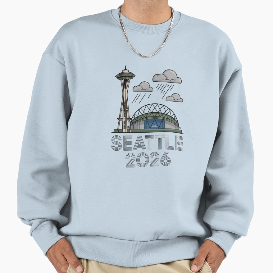 Seattle 2026 Space Needle Stadium T-Shirt - Trendy Graphic Men Women - T-Shirt, Sweatshirt, Hoodie