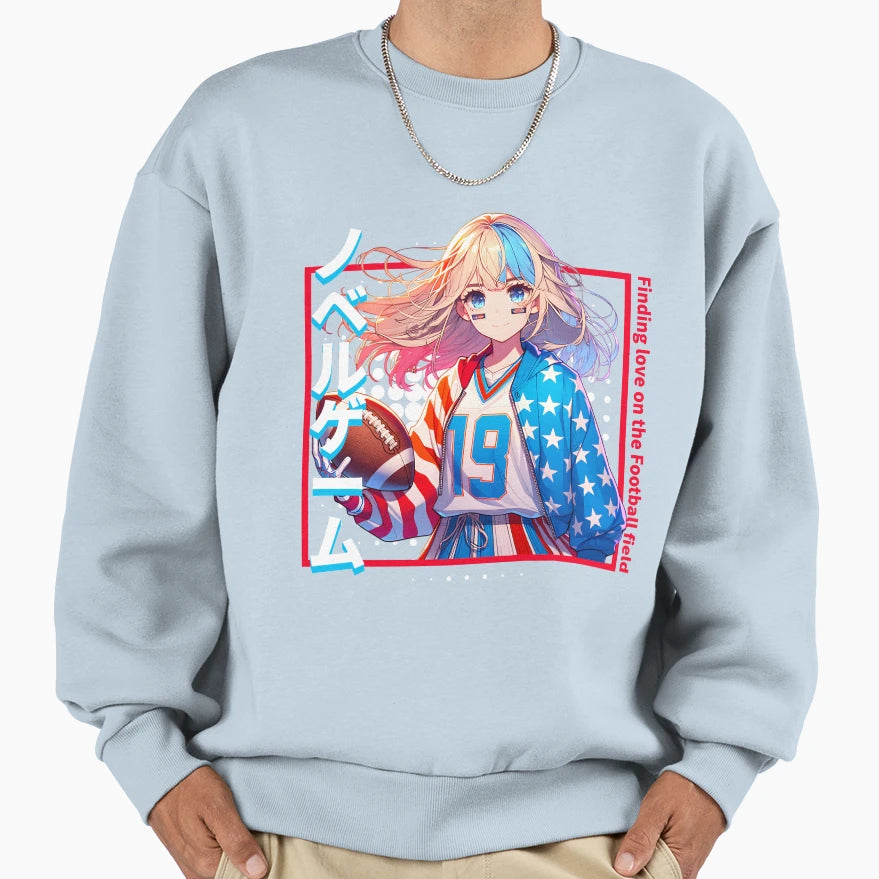 Finding Love Footbal Field Visual Sweatshirt - Aesthetic Graphic Unisex - T-Shirt, Sweatshirt, Hoodie