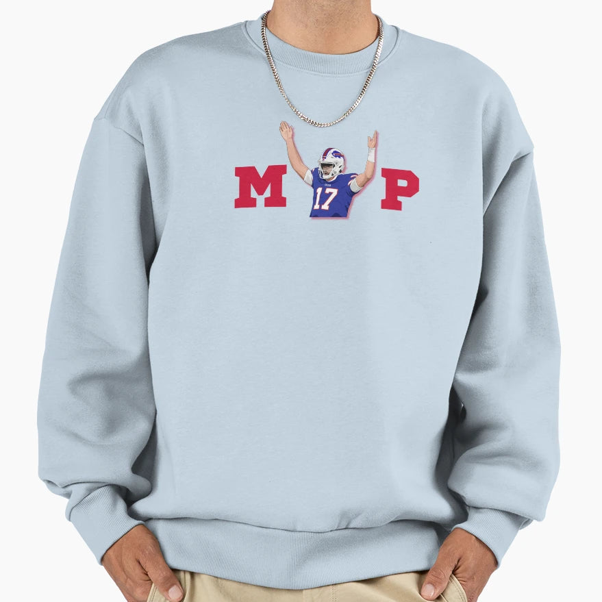 Buffalo Bills Mvp Sweatshirt - Minimalist Print for Adults - T-Shirt, Sweatshirt, Hoodie