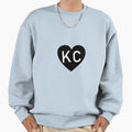 Kc Heart Sweatshirt - Aesthetic Graphic for Adults - T-Shirt, Sweatshirt, Hoodie