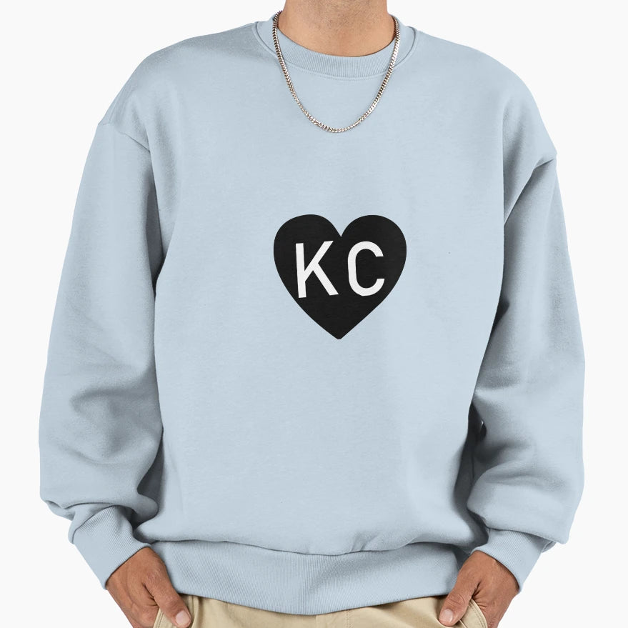 Kc Heart Sweatshirt - Aesthetic Graphic for Adults - T-Shirt, Sweatshirt, Hoodie