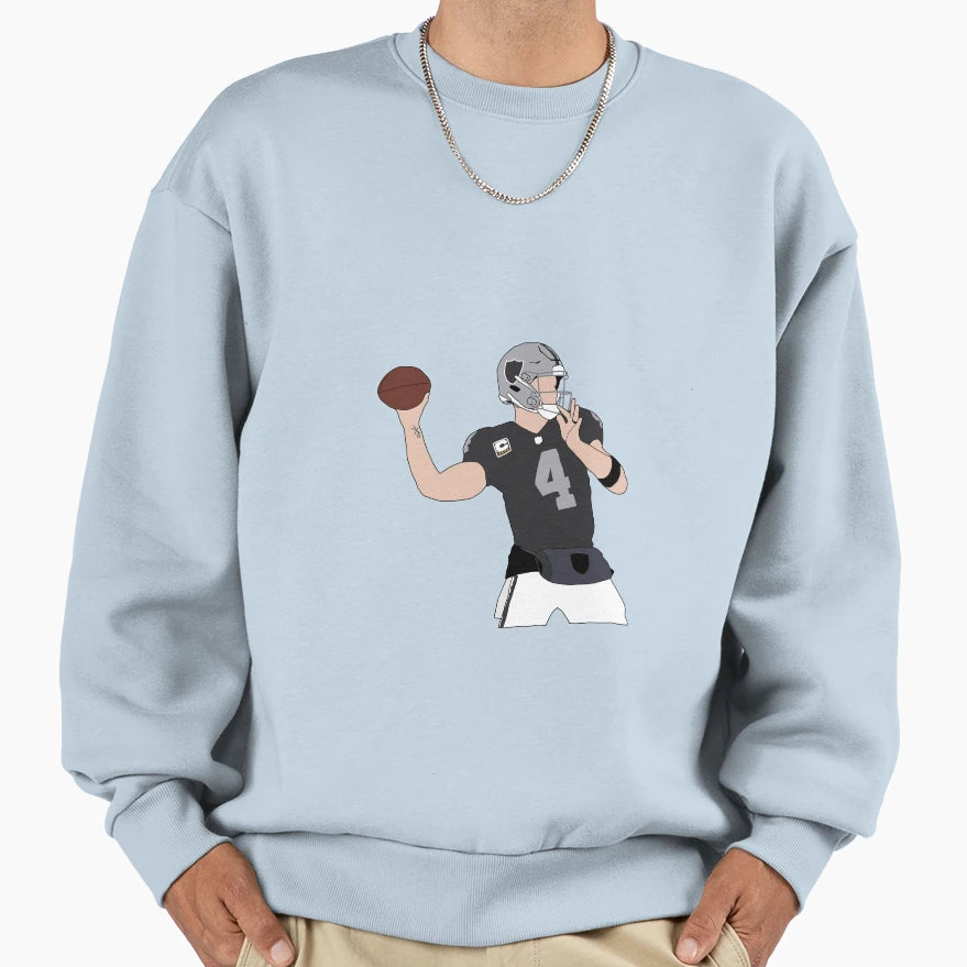 Las Vegas Raiders Derek Carr Sweatshirt - Minimalist Print for Adults - T-Shirt, Sweatshirt, Hoodie