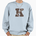 Personalized Football Initial K Sweatshirt - Aesthetic Graphic Men Women - T-Shirt, Sweatshirt, Hoodie