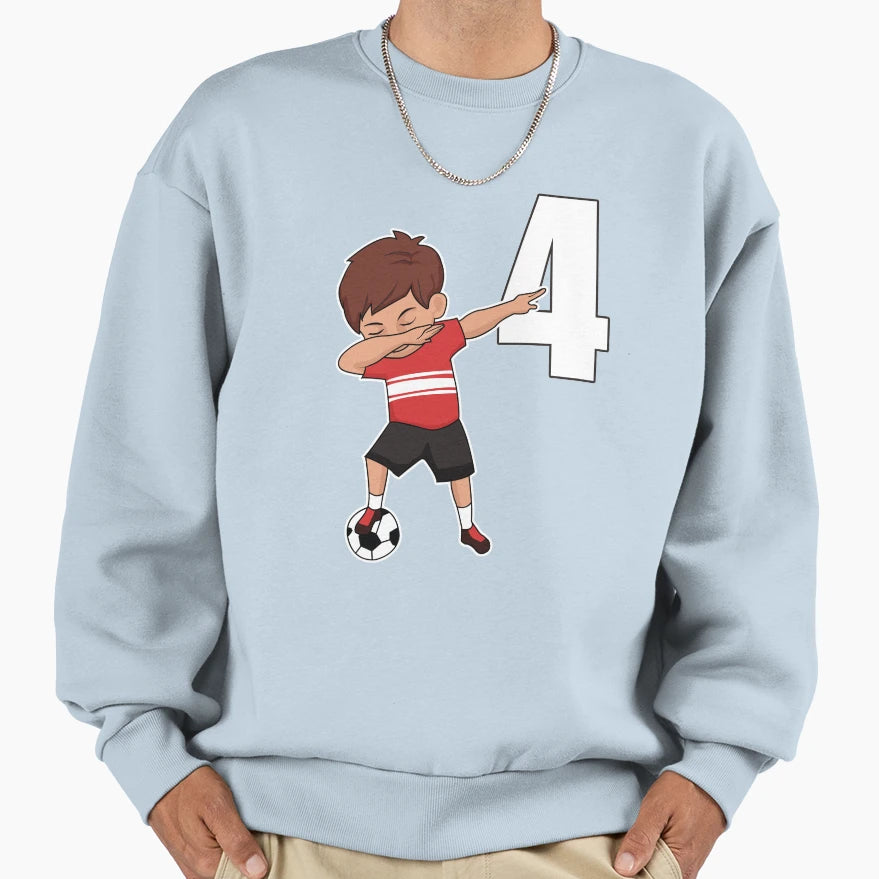 Awesome Soccer Player Number 4 Sweatshirt - Graphic Print for Adults - T-Shirt, Sweatshirt, Hoodie