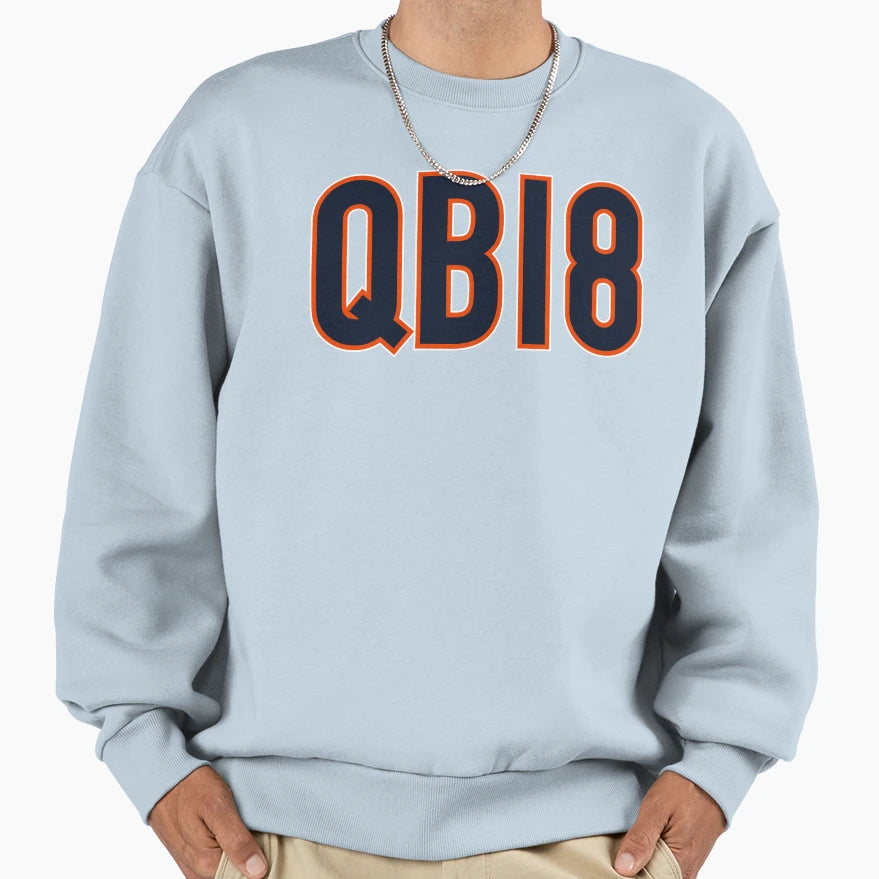 Qb18 Chicago Navy Sweatshirt - Trendy Graphic for Adults - T-Shirt, Sweatshirt, Hoodie
