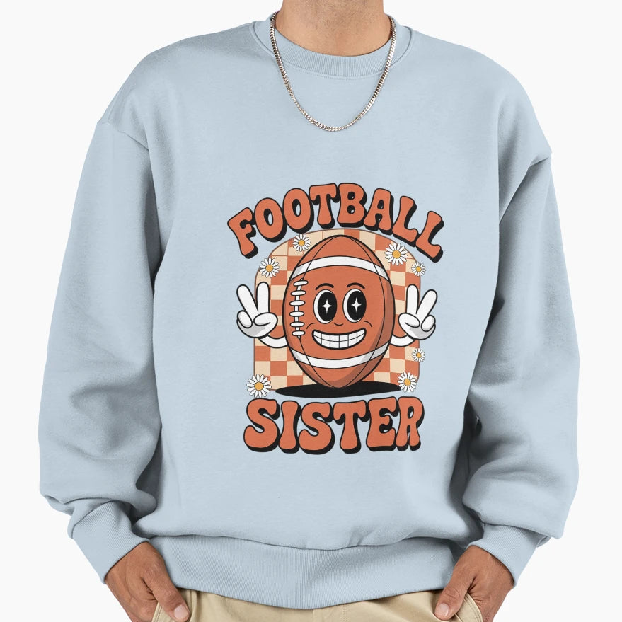 Womens Coquette Bow Football Sweatshirt - Aesthetic Graphic for Adults - T-Shirt, Sweatshirt, Hoodie