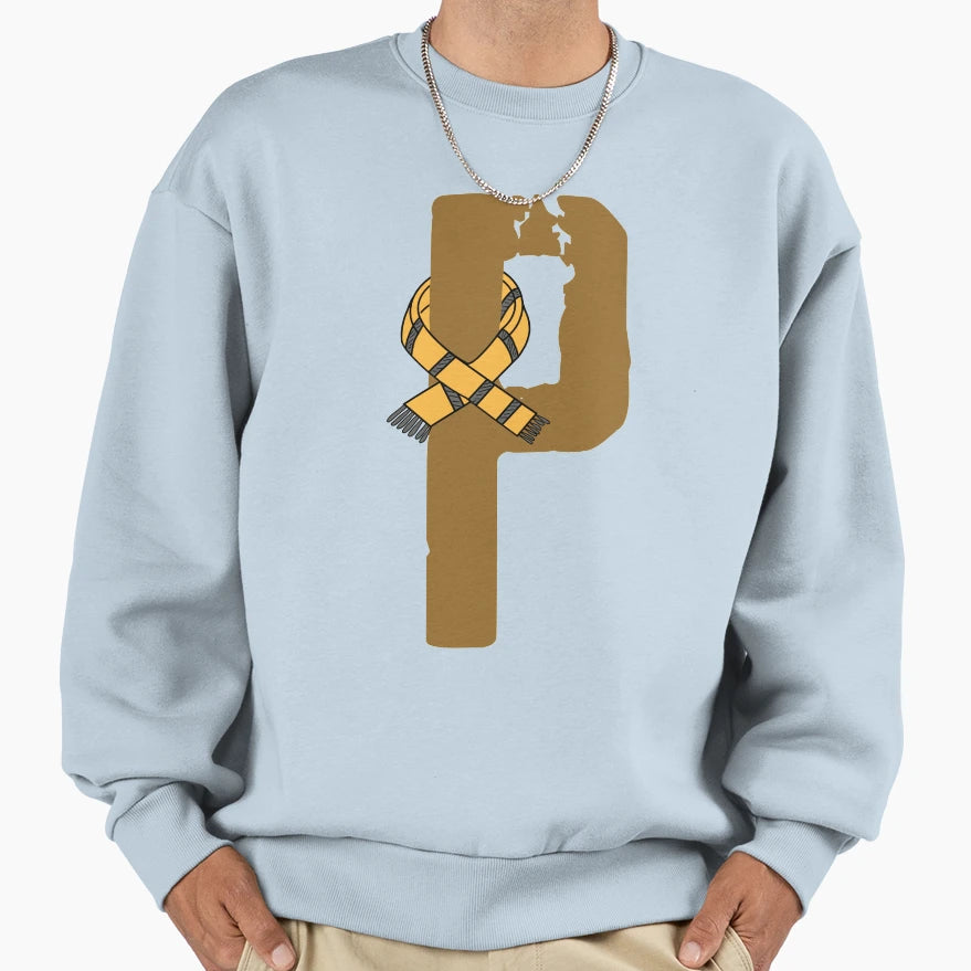 P Letter Magic School Team Badger Sweatshirt - Custom Art Print Men Women - T-Shirt, Sweatshirt, Hoodie
