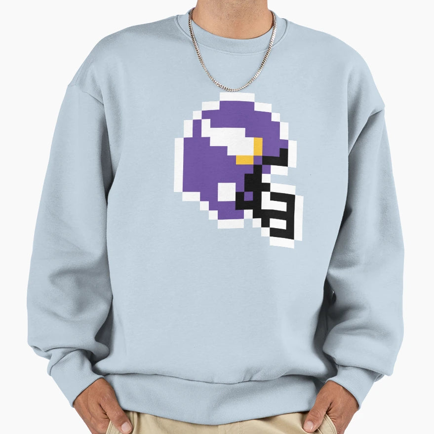 Minnesota Vikings 8 Bit Football Sweatshirt - Aesthetic Graphic Men Women - T-Shirt, Sweatshirt, Hoodie