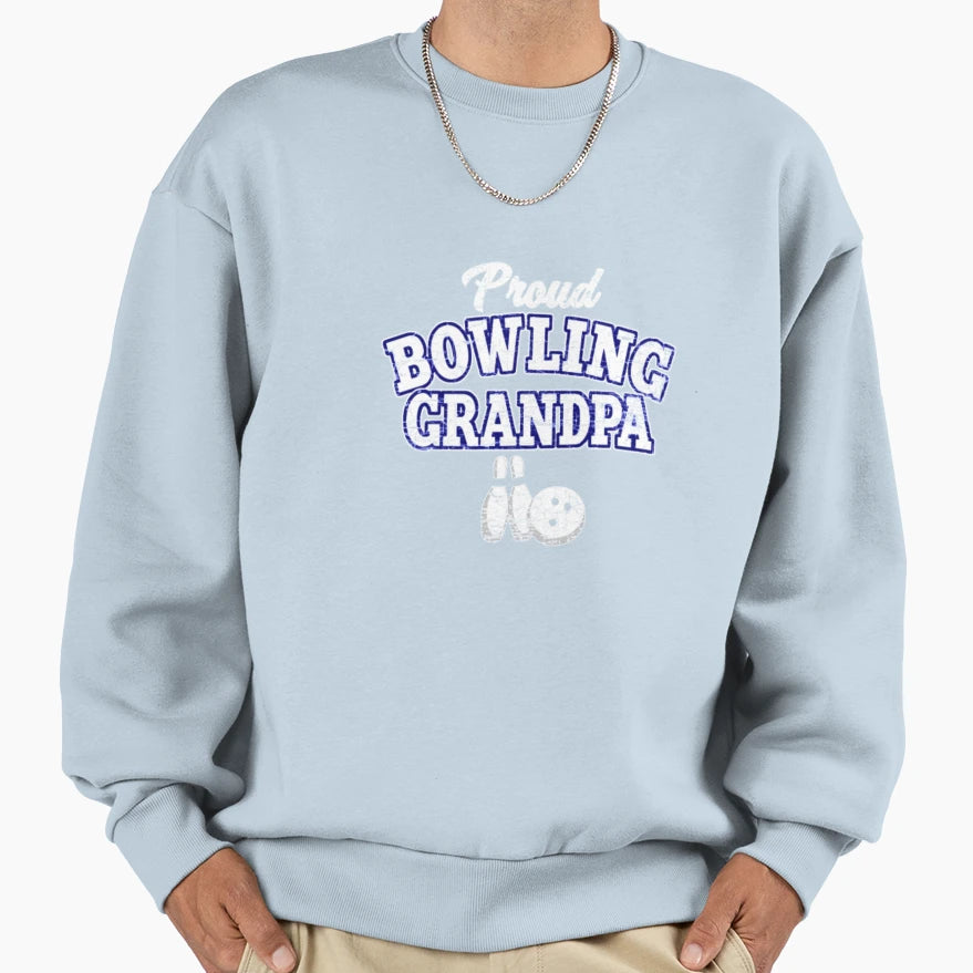 Proud Bowling Grandpa Sweatshirt - Graphic Print Men Women - T-Shirt, Sweatshirt, Hoodie