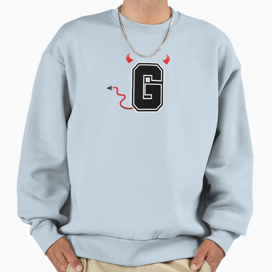 Letter G College Font Evil Naughty Sweatshirt - Streetwear Style Men Women - T-Shirt, Sweatshirt, Hoodie