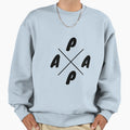 Papa Typography Cross Sweatshirt - Casual Everyday Wear for Adults - T-Shirt, Sweatshirt, Hoodie