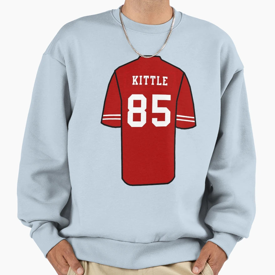 Kittle Jersey Red Sweatshirt - Fun Novelty Design for Adults - T-Shirt, Sweatshirt, Hoodie
