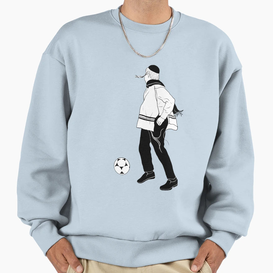 Orthodox Jew Playing Football Sweatshirt - Novelty Apparel for Adults - T-Shirt, Sweatshirt, Hoodie