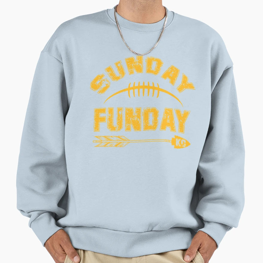 Sunday Funday Kc Sweatshirt - Fun Novelty Design for Adults - T-Shirt, Sweatshirt, Hoodie