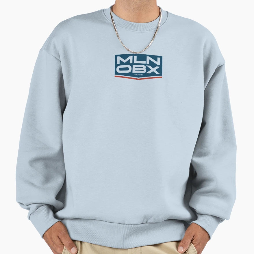 Mlnobx 2025 Color Shield Blue Sweatshirt - Casual Everyday Wear Men Women - T-Shirt, Sweatshirt, Hoodie