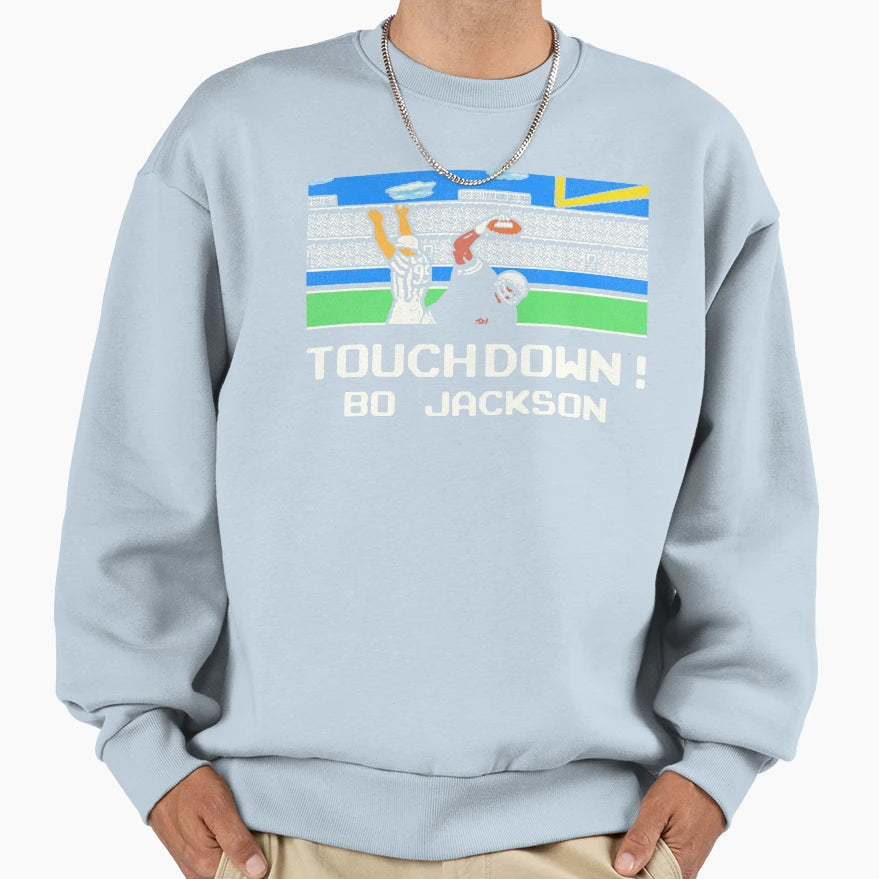 Tecmo Bo Touchdown Sweatshirt - Novelty Apparel for Adults - T-Shirt, Sweatshirt, Hoodie
