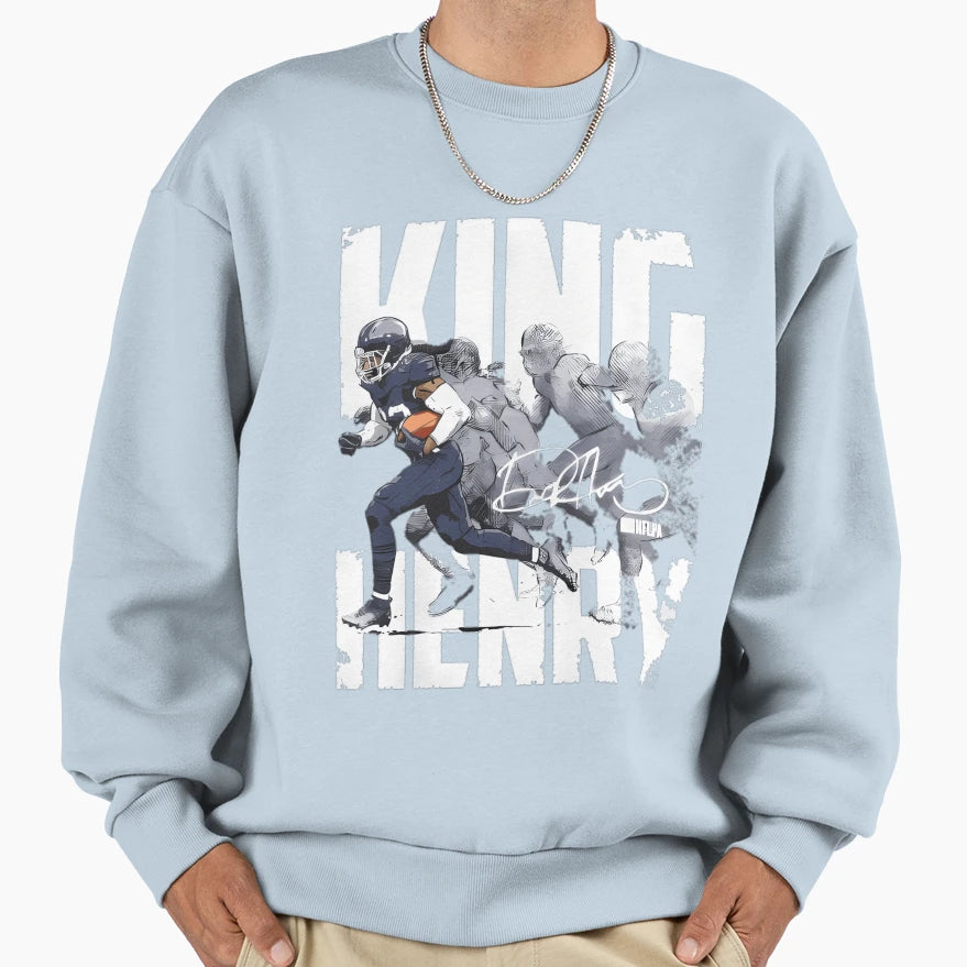 DH King Running Back Football Motion Sweatshirt - Graphic Print Men Women - T-Shirt, Sweatshirt, Hoodie