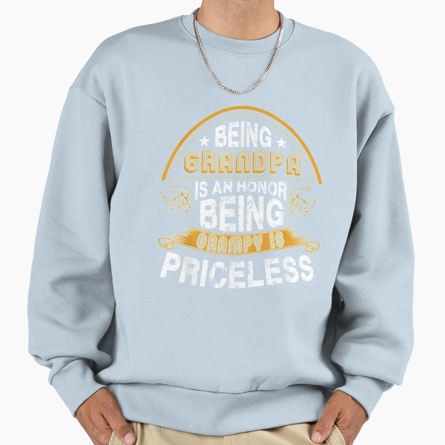 Mens Being Grandpa Is Honor Being Sweatshirt - Minimalist Print for Adults - T-Shirt, Sweatshirt, Hoodie