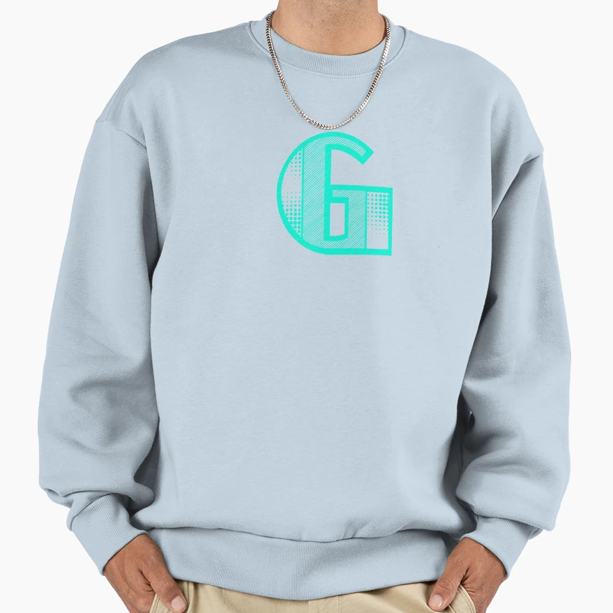 Modern Monogram Initial Letter G Sweatshirt - Minimalist Print for Adults - T-Shirt, Sweatshirt, Hoodie