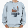 Houston 2026 Space Shuttle Football V13 T-Shirt - Graphic Print Unisex - T-Shirt, Sweatshirt, Hoodie